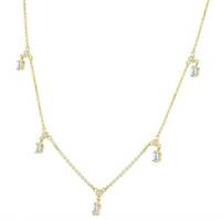 Collier Pendentif Cœur Minimaliste en Or 14K avec Diamant de Laboratoire, Pierres Taillées à la Main de Formes Mixtes, Chaîne à Maillons, Certifié IGI
