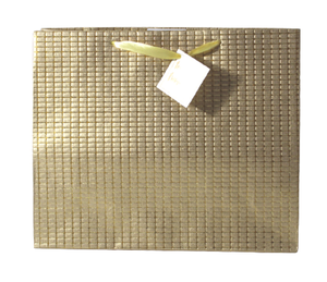 Lovely Premium Handmade Cotton Paper Metallic Golden Matching Satin Ribbon Handles Kraft Paper Shopping <b>Bag</b> For <b>Craft</b> Use - Product Image 1