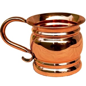 แก้วมูเล่ทองแดงทนทานพร้อมหูจับแบบคลาสสิก เหมาะสำหรับเบียร์ ค็อกเทล และเครื่องดื่มเย็นๆ เหมาะสำหรับคนรักเบียร์ - Product Image 1