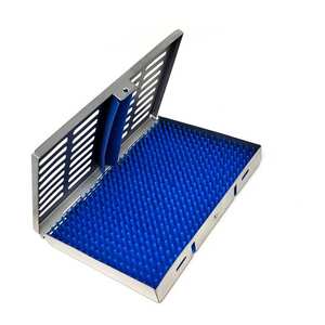 Caja de acero inoxidable para esterilización en autoclave de instrumentos quirúrgicos dentales alemanes, 725 x 5 pulgadas. - Product Image 4