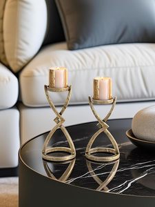 <b>Hourglass</b> Candle Stand Elegant Metal Candle Holder with Modern Sculptural Design for Home Decor Gifting - Product Image 5