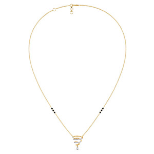 Collier Mangalsutra en diamant avec motif serpent en spirale - Product Image 3