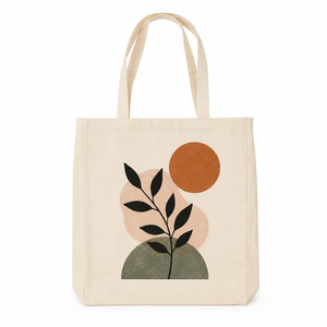 Sac cadeau élégant en coton à imprimés animaliers avec ruban en satin et longues poignées en corde torsadée - Product Image 5