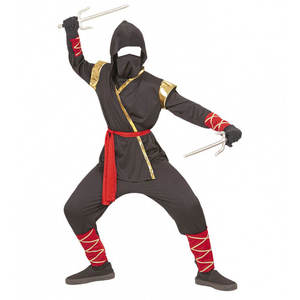 Uniforme Profesional de Ninja, Conjunto Completo Negro, Traje de Entrenamiento de Artes Marciales Shinobi, Disfraz de Samurai para Adultos y Niños, Disfraz de Halloween - Product Image 2