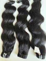 Extensions de cheveux humains vierges Remy vietnamiens, tissages super double trame, trame tirée, mèches de cheveux bruts, lisses comme des baguettes, ondulés naturels, tous types