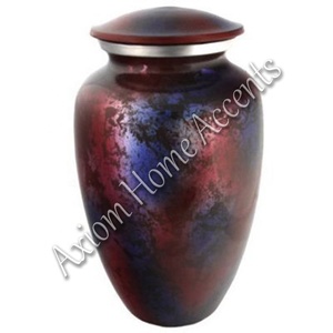 Urna de cremación de aluminio hecha a mano con ilustraciones detalladas recuerdo conmemorativo perfecto por Axiom Home Accents - Product Image 2