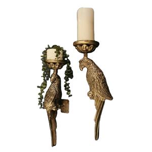 Luxury Embossed Peacock Shape Brass <b>Candle</b> Stand with Handle Vintage Decorative Taper <b>Candle</b> Holder for Elegant Home Decor - Product Image 2