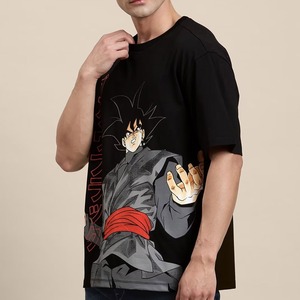 เสื้อยืดแขนสั้นสีดำสำหรับผู้ชาย พิมพ์ลายตัวอักษรตามสั่ง คอกลม ทรงปกติ ระบายอากาศได้ดี ผ้าคอตตอนเจอร์ซีย์ 220 กรัม สไตล์ลำลอง - Product Image 3