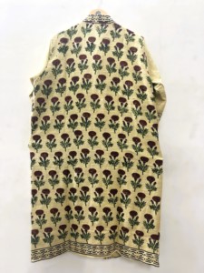 Robe en coton imprimée à la main indienne pour femme – Kimono long fleuri, ceinturé, ouvert sur le devant, pour la détente et les vacances - Product Image 6