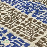 Tapis de prière d'extérieur tissé Jermatz, motif bleu-vert, antidérapant, réutilisable, logo personnalisé pour adultes, fabriqué au Bangladesh, coton et jute 2026