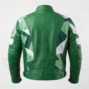 Veste de motard en cuir robuste pour homme NAI-0434A, veste de motard tendance, vêtements de protection pour la conduite, couleur personnalisable - Product Image 2