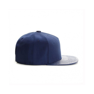 Unisex Navy Blue 6-Panel Baseball <b>Cap</b> Fitted Solid Color Twill Fabric Casual Style Adult Hat - Product Image 3