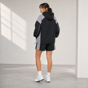 Ensemble coupe-vent léger en polyester pour femme OEM ODM, fermeture éclair intégrale, séchage rapide, fabricant de vêtements en gros - Product Image 3