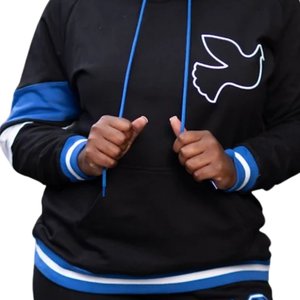 Conjunto Deportivo Zeta Phi Beta Negro y Azul para Mujer, Sudadera con Letras Griegas, Pantalones Deportivos, Ropa Deportiva Informal - Product Image 6