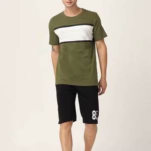 Conjunto básico de camiseta de manga corta y pantalones cortos para hombre, ideal para clima cálido, estilo pakistaní, dos piezas, el conjunto corto más vendido para hombre. - Product Image 1