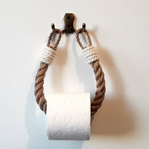 Eco-friendly Wall Mounted Jute Rope Toilet <b>Paper</b> Holder Handmade Bathroom Tissue <b>Roll</b> Holder Luxury Decor Use Bathroom - Product Image 4