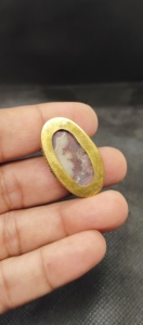 Best Selling Crazy Lace Agate Jasper Brass Grooved Cabochon Amazing <b>Crystal</b> Healing Loose Gemstone for Jewelry Making Bezel - Product Image 5