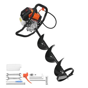 Trivella per Pesca sul Ghiaccio a Benzina 52CC a 2 Tempi con Punta in Acciaio da 8 Pollici e Design Resistente al Freddo - Product Image 1