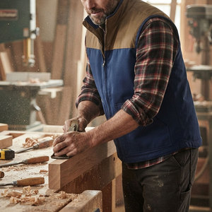 Chaleco de Trabajo de Lona para Hombre, Directo de Fábrica, Ropa Exterior de Algodón, Multibolsillos, Costuras Reforzadas - Product Image 6