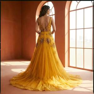 Robe de soirée sirène scintillante haut de gamme très demandée, sans manches, pour occasions formelles, vente en gros, directement de l'usine - Product Image 3