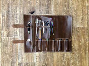 Sac de Chef Professionnel en Cuir de Luxe Style Vintage, Résistant aux Odeurs, pour Couteaux, Organisateur Professionnel Pro LBKR-0058 - Product Image 6