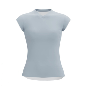 Maillot de volley-ball gris clair uni personnalisé pour femme, sans manches, col en V, respirant, en polyester, pour équipes sportives – Vente chaude - Product Image 1