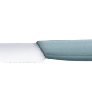 Couteaux de cuisine à lame dentelée avec manche bleu, en acier inoxydable, lame tranchante, couteaux utilitaires pour trancher le pain, les tomates, les fruits, les légumes et les aliments - Product Image 4