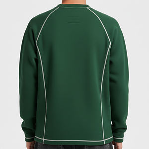 Solid Color 100% Polyester Crew Neck <b>Sweatshirt</b> Sports Style Soft Skin-Friendly Cross-Border Export Plus Size ODM Eco-Friendly - Product Image 4