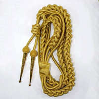 Aiguillettes personnalisées en or ou accessoires d'épaule sur mesure, uniformes fabriqués au Pakistan