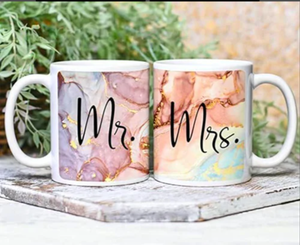 Ensemble de tasses en verre pour couple de mariés, ensemble de tasses Roi & Reine, ensemble de verres de mariage Roi & Reine, ensemble de tasses à café pour mariée et marié, pour lui et pour elle - Product Image 3