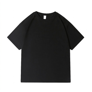 เสื้อยืดกีฬาผู้ชายไซส์ใหญ่พิเศษ ปรับแต่งได้ ขายส่ง สไตล์ลำลอง สีดำ สีขาว ทรงหลวม ผ้าทอ เป็นมิตรกับสิ่งแวดล้อม สีพื้นเรียบ ด้านหน้าเรียบ - Product Image 1