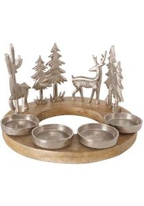 High Quality Aluminium Wooden Base Attractive Reindeer Structure Festive Home Decor for <b>Christmas</b> Celebrations Weddings Table - Product Image 2