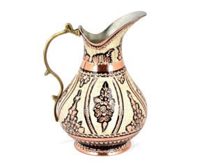 Carafe à eau en cuivre style rustique, carafe à eau en cuivre ambiance campagnarde, carafe à eau en cuivre couleur unie, prix usine de gros, article carafe en cuivre - Product Image 2