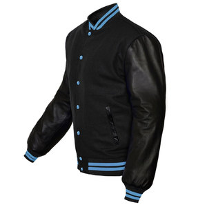 Best Price Men's Varsity <b>Jacket</b> Genuine <b>Leather</b> Most Popular Outfit - Product Image 3