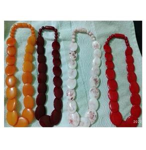 Colorful Resin Craft Beaded Necklace Round Shape Fashion Statement Jewelry Handmade Accessory - Product Image 2