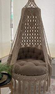 Hanging chair, Macrame swing, hängesessel, Swing chair, Macrame swing chair, hanging chair indoor, chair hanging indoor <b>hammock</b> - Product Image 2