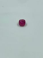 Batu Permata Spinel Alami Langka Kualitas Premium Potongan Cushion Merah Kemerahan 7mm 2.10cts 100% Batu Asli & Alami