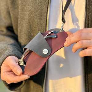 Vintage Leather <b>Glasses</b> Case Genuine Cowhide Pouch Luxury Soft Slim Handmade Reading Spectacles Cover Bag Men LGC-0041 - Product Image 3