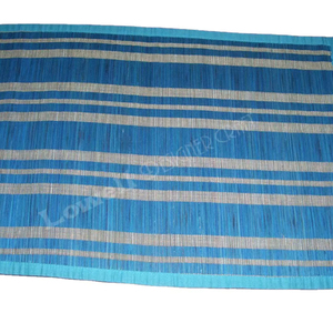 Handwoven Brown <b>Rectangle</b> Bamboo Eco-Friendly Reusable Durable Patterned Dining <b>Placemat</b> Home Kitchen Use Table Mat Set - Product Image 1