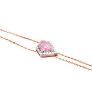 Pulsera de Oro Rosa de 18K para Mujer, Joyería Fina al por Mayor, Cadena de Oro Sólido de 18K Genuino para Mujer, Peso 2.150 g - Product Image 6