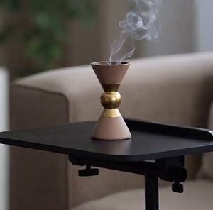 Porte-encens religieux artisanal en bois naturel avec incrustation métallique, écologique, finition premium, brûleur de Bakhoor, Ramadan, Eid, festif - Product Image 5