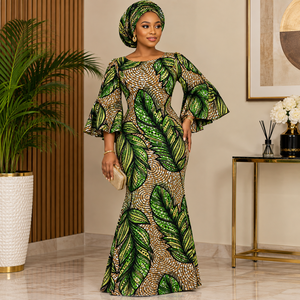 Traditional African Ankara Wax Fabric Printed Textile for Women Dresses Tops Garments Fashion and Craft - Product Image 1
