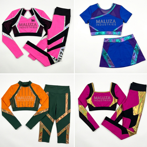 Uniformes de Animadoras Personalizados Transpirables de Secado Rápido al por Mayor, Ropa Deportiva para Equipos de Animadoras, Conjuntos de Baile para Espectáculos - Product Image 6