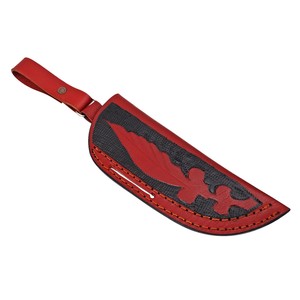 Étui à couteau en cuir véritable fait main, sur mesure, pour lame fixe, en cuir de vachette, avec passant de ceinture, pour la chasse, le camping, EDC, étui à couteau, fournisseur OEM - Product Image 1