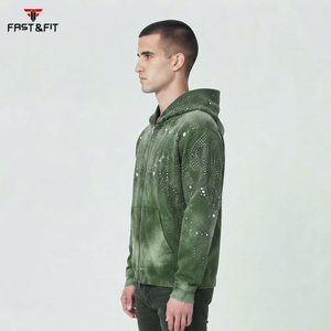 2026 Best Sale Heavyweight High Quality <b>Plain</b> Custom Unisex Men's Winter 100% Cotton Sport Wear Rhinestone <b>Hoodies</b> - Product Image 6