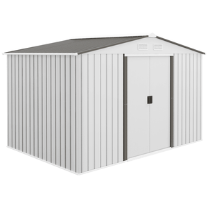 Capanno da Giardino Moderno per Esterni, Grande Casetta Porta Attrezzi Industriale in PVC Ecologico e Acciaio Zincato Impermeabile, Ideale per Riporre Biciclette - Product Image 2