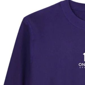 เสื้อสเวตเชิ้ตคอกลมคลาสสิกสำหรับผู้ชาย สีม่วง ผ้าฝ้ายพรีเมียม แขนยาว สวมใส่สบาย เหมาะสำหรับทุกวัน สไตล์สตรีทแวร์ - Product Image 5