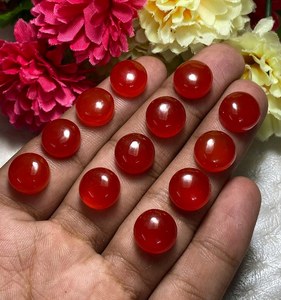 พลอยออนิกซ์สีแดงทรงกลมขนาด 10 มม. ผิวเรียบ สำหรับทำเครื่องประดับ ขายส่ง คุณภาพสูง - Product Image 5