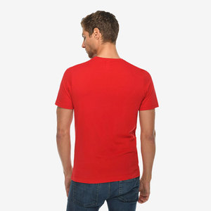 T-shirts personnalisés en gros pour hommes, T-shirt en suédine à manches courtes en mélange de coton peigné - Product Image 4