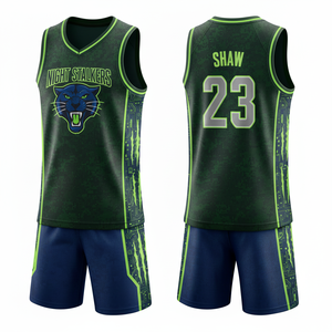 Conjunto de Uniforme de Baloncesto Sublimado Personalizado para Adultos Unisex, Jersey y Pantalones Cortos de Poliéster Transpirable, Secado Rápido, Diseño Reversible para Equipos - Product Image 3